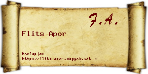 Flits Apor névjegykártya